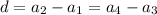 d=a_2-a_1=a_4-a_3