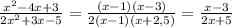 \frac{x^{2}-4x+3 }{2x^{2}+3x-5 }=\frac{(x-1)(x-3)}{2(x-1)(x+2,5)}=\frac{x-3}{2x+5}