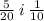  \frac{5}{20} \: i \: \frac{1}{10} 