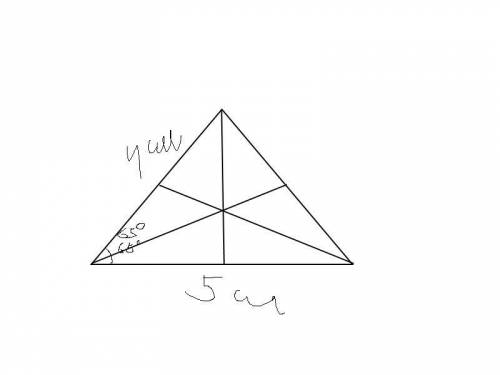 Построить треугольник по двум сторонам равных 4,5 см и углу между ними который равняется 65 градусов