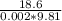 \frac{18.6}{0.002*9.81}