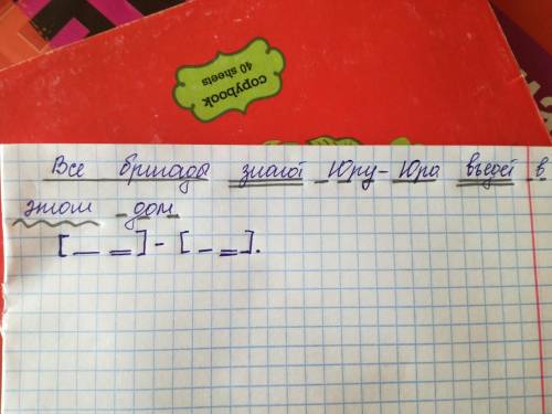 Все бригады знают юру - юра въедет в этот дом. синтаксический разбор и схема предложения 40 ❤