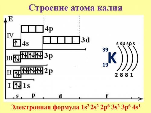 Калий.строение атома ,нахождение в природе. свойства и получение важнейших соединений калия​