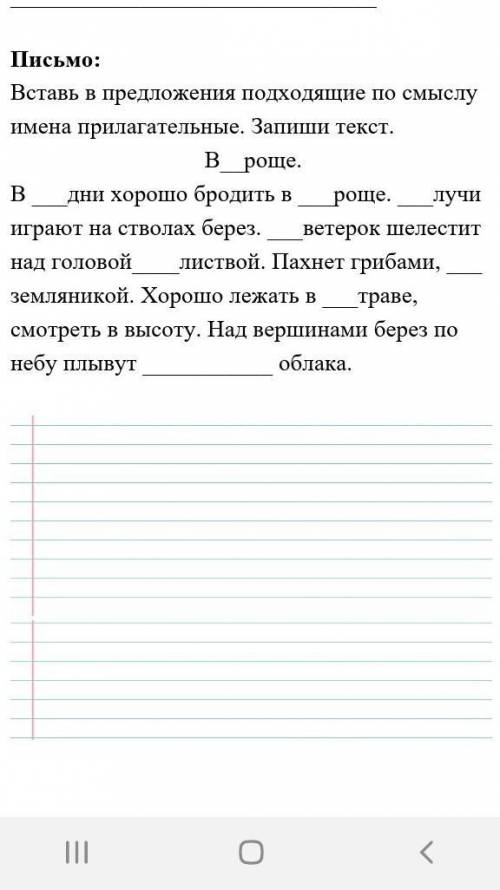 Вставьте в предложения подходящие по смыслу имена прилагательные. Пишите текст соч литературы