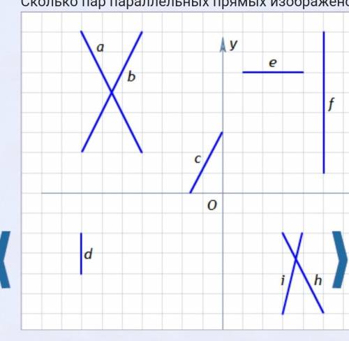 Сколько пар параллельных прямых изображено на рисунке​