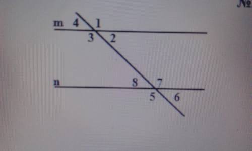 Дано: m || n угол 2 + угол 8 = 100° Найти: остальные углы