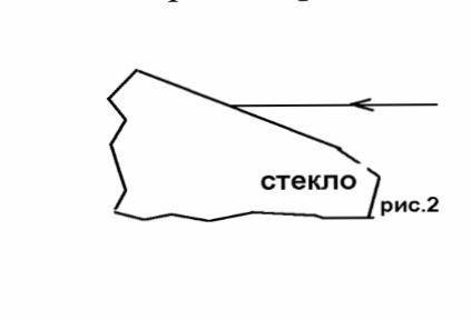 Начертите преломленный луч (рис.2)