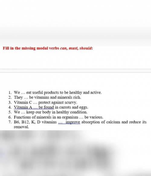 Заполните недостающие модальные глаголы can,must,should​