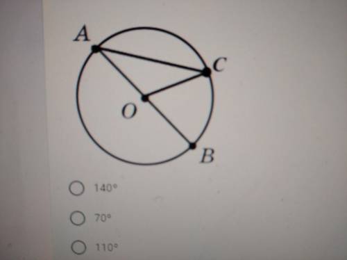 На рисунку точка О - центр кола,АВ - діаметр. Знайдіть кут А , якщо кут СОВ дорівнює 70°