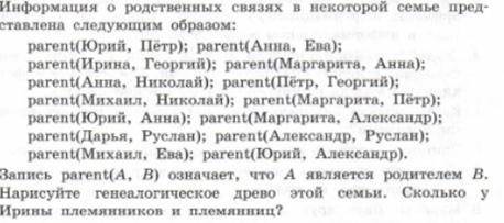 Нарисуйте генеалогическое дерево этой семьи.