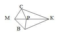 Терміново потрібна до Довести рівність кутів МСР і МВР, М Р К зображених на рисунку, якщо СК=ВК і СК