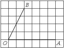 На клетчатой бумаге размером клетки 1 х 1 изображен угол АОВ. Найдите тангенс угла AOB, изображенног