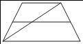 Основания трапеции 6 и 15. Найдите меньший из отрезков, на которые делит среднюю линию этой трапеции