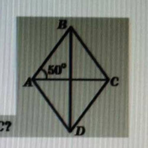 На рисунку зображено ромб abcd. яка градусна міра кута abc? Очень прашу