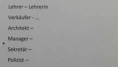 Напишите названия профессии женского рода на немецком​