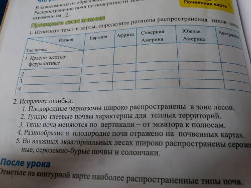 Используя текст и карты определить регион рас типов почв.