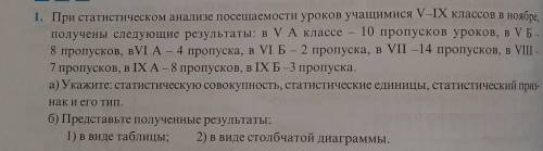 сделайте подробнее на фото При статистическом анализе посещаемости уроко