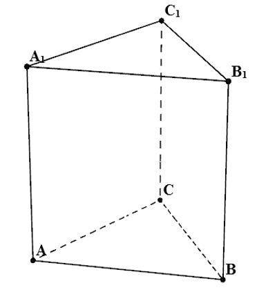 Сторона основания правильной треугольной призмы ABCA1B1C1 равна 2, а диагональ боковой грани равна