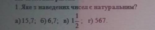 Яке з наведених чисел є натуральним? ​