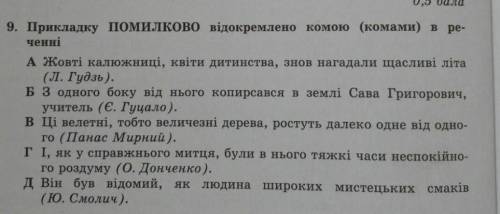 Прикладку помилково відокремлено комою (комами) в реченні​