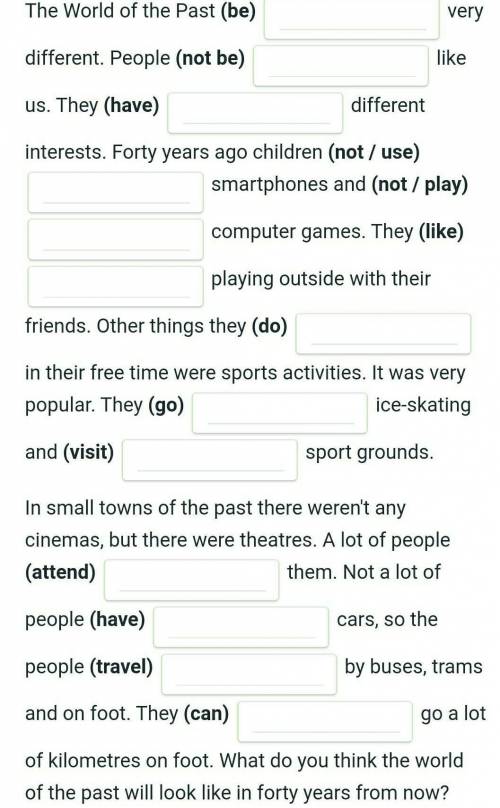 Английский Complete the sentences with the past simple form of the world.​