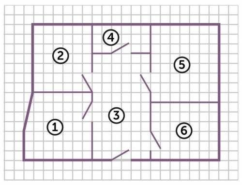 На плане изображена схема квартиры (сторона каждой клетки на схеме равна 0,4 м). Вход и выход осуще