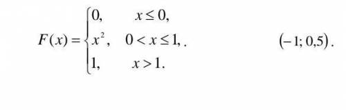 Случайная величина X задана функцией распределения F(x). Найтиплотность распределения, математическ