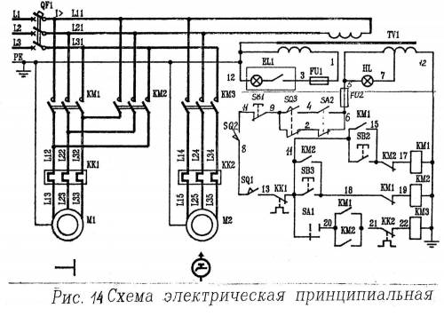 Распишите принцип действия схемы токарно-винторезного станка ТВ-250