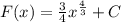 F(x)=\frac{3}{4}x^{\frac{4}{3}}+C