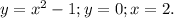 y=x^{2}-1; y=0; x=2.