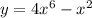 y=4x^{6}-x^{2}