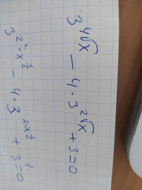 Наити значение выр-я:3^4√x - 4*3^2√x + 3