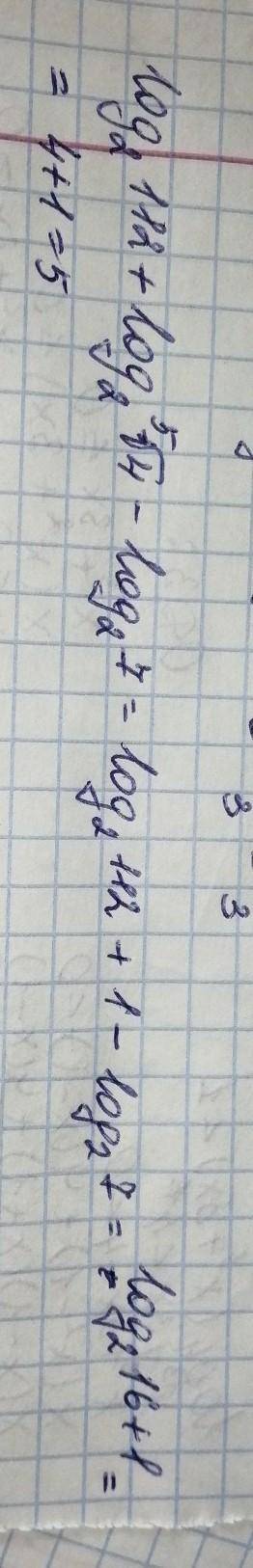 Найдите значение выражения log2(112)+log2(^5√4)-log2(7)