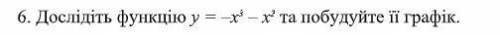 Дослідіть функцію у = –х ^3 – х^ 2 та побудуйте її графік.