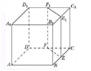 Дано: ABCDA 1 B 1 C 1 D 1 – куб с ребром 10 см. Точки F, F 1 , E 1 , E – середины ребер DC, D 1 C