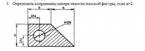 определить координаты центра тяжести плоской фигуры, если а=2