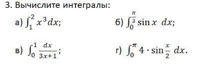 Строчно решеите 4 интеграла