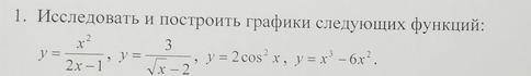 Исследование и построение функции