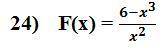 Исследование функции методами дифференциального исчисления F(x) = (6-x^3)/x^2