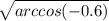 \sqrt{arccos( - 0.6)}