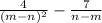 \frac{4}{(m-n)^{2} } -\frac{7}{n-m}