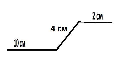 Ламана складається з трьох ланок. Довжина першої ланки 2 см, дру- гої - 4 см, а третьої на 6 см біль