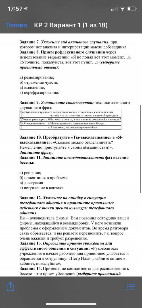 Контрольная работа «этика делового общения в профессиональнойдеятельности