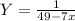 Y=\frac{1}{49-7x}