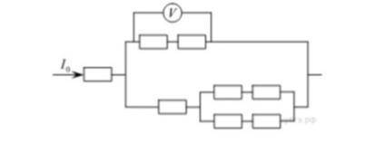 19.Электрический ток, поступающий в цепь I0=4 А. Сопротивление каждого резистора 1 Ом. Найдите пока