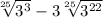 \sqrt[25]{3 {}^{3} } - 3 \sqrt[25]{3 {}^{22} }