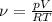 \nu =\frac{pV}{RT}