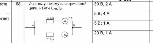 Используя схему электрической цепи, найти UAB, I2​