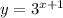 y = 3 ^{x + 1}