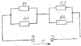 Цепь постоянного тока, состоит из 4 резисторов, сопротивления которых равна R1=60 Ом; R2=30 Ом; R3=